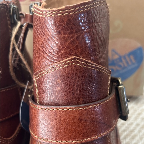 Sofft⭐️NWT Leather Ankle Boots BROCKE Whiskey w/Buckle Size US9/EU40🤎SF0036490 - Picture 10 of 15